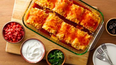 Make-Ahead Chicken Enchilada Lasagna Roll-Ups recipe