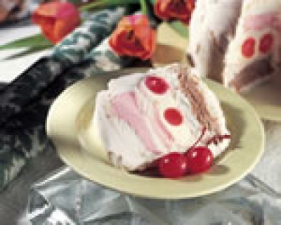 Maraschino Cherry Ice Cream Cake