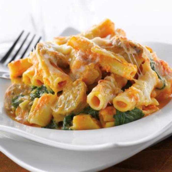 Baked Ziti with Pumpkin and Sausage recipe