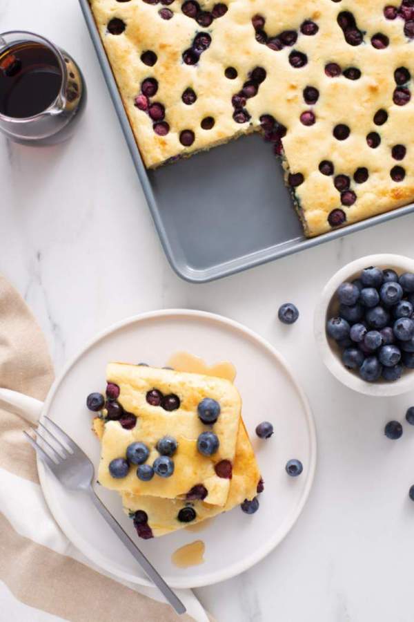 Sheet Pan Blueberry Pancakes recipe