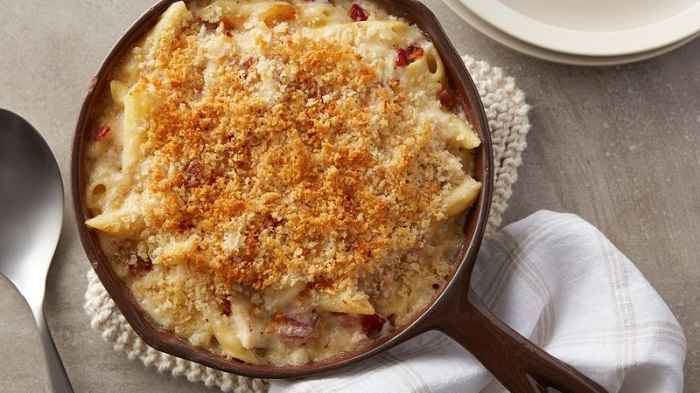 Chicken, Bacon and Onion Pasta Bake