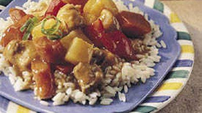 Chicken Stew with Pepper and Pineapple