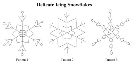 Delicate Icing Snowflakes template