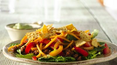 Ground Beef Fajita Taco Salad
