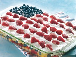 Layered Fruit Flag Salad