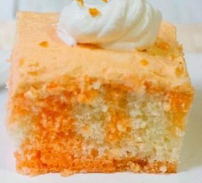 Orange Cream Poke Cake Recipe 