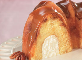 Praline Cake with Cream Cheese Filling