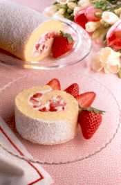 Strawberry Pinwheel Cake