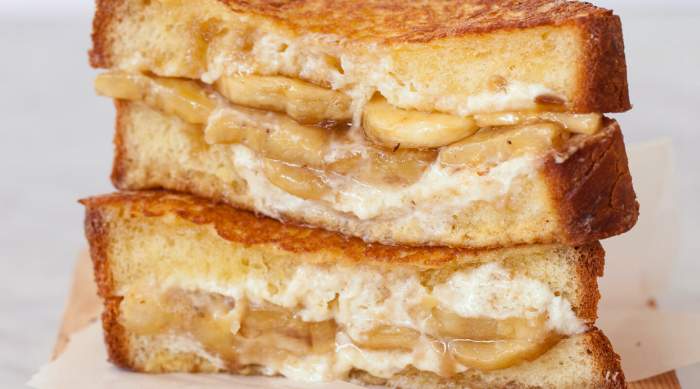 Bananas Foster Grilled Cheese