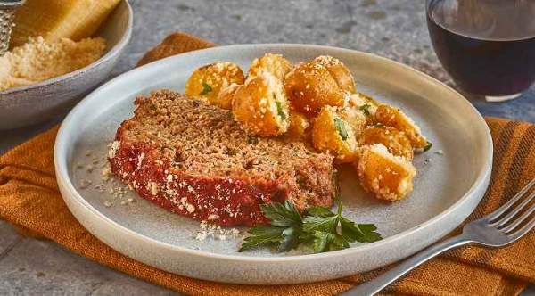 Meat Loaf with Parmesan Potatoes recipe