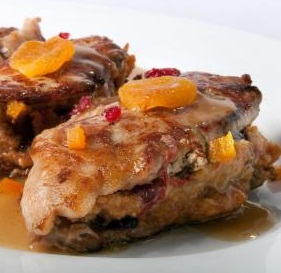 Pork Chops with Fruit Stuffing