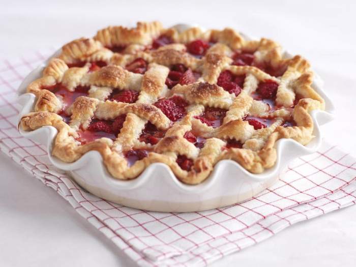 Strawberry Raspberry Lattice Pie