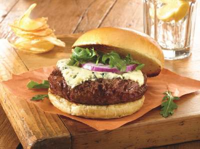 Bison Burger with Blue Cheese