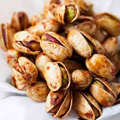 Pistachios Roasted with Smoked Chile Tequila and Limes