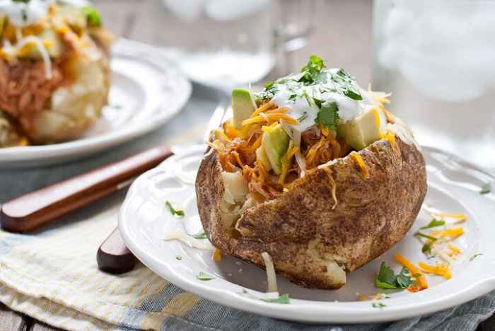 Chicken Enchilada Stuffed Baked Potatoes recipe
