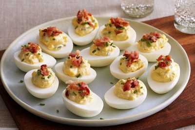 Bacon and Chives Deviled Eggs
