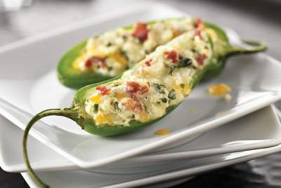 Cheese and Bacon Jalapeno Rellenos