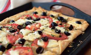 Olive and Brie Pizza