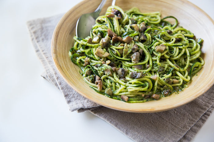 Kale and Basil Pesto Zoodles