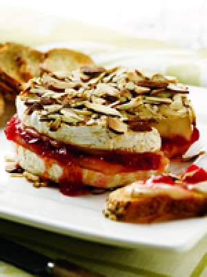 Baked Brie with Cherries and Nuts
