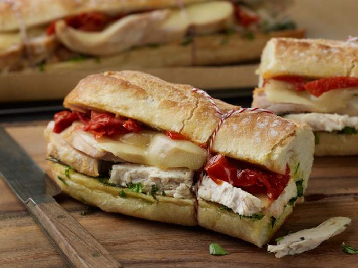 Warm Tuscan Chicken Sandwiches recipe