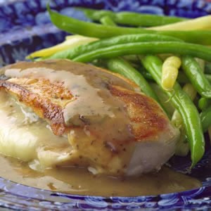 Chicken Stuffed with Golden Onions and Fontina