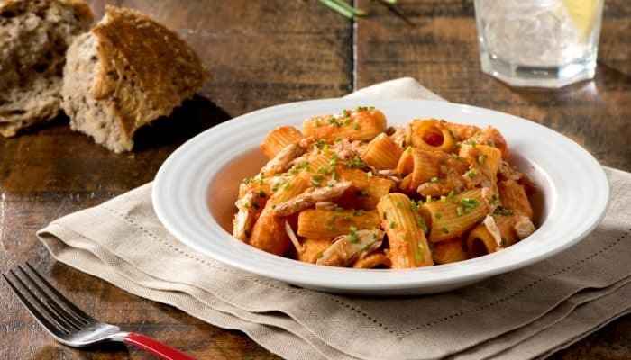 Crab and Roasted Red Pepper Rigatoni