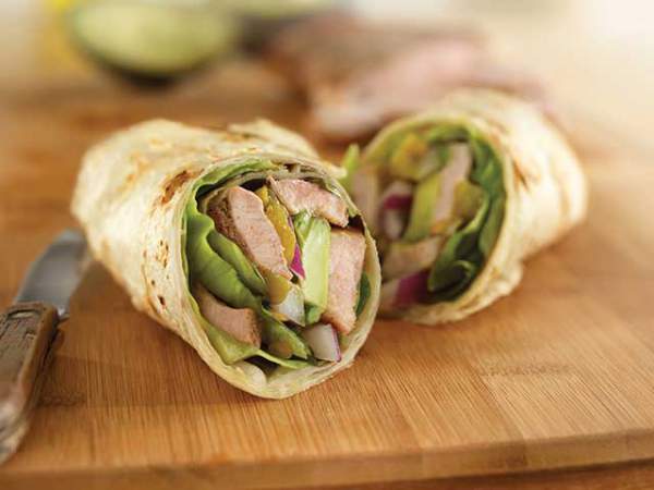 Game Day Pork and Chile Wraps