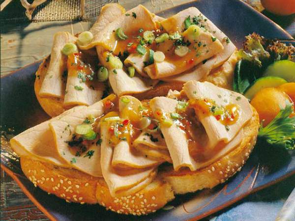 Orange-Grilled Pork Sandwiches with Apricot Sauce