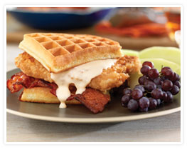 Pork Chop ad Waffle Sandwiches