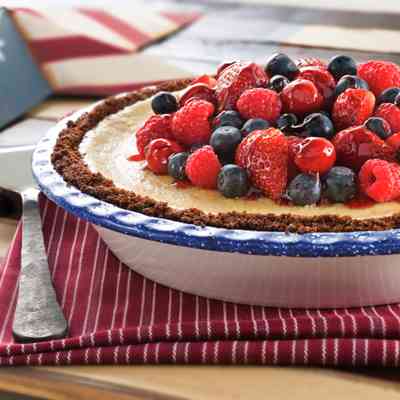 Cherry Berry Cheesecake Pie