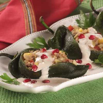 Chiles with Walnut Sauce
