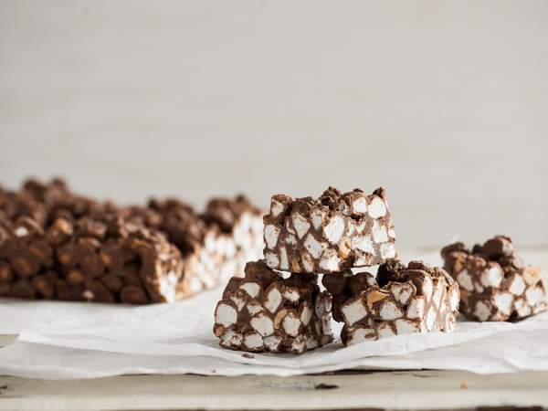 Chocolate Marshmallow Mile-High Squares