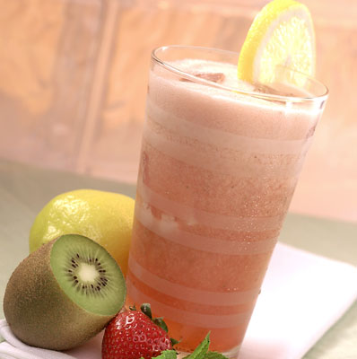 Strawberry-Kiwi-Mint Lemonade Sparkler