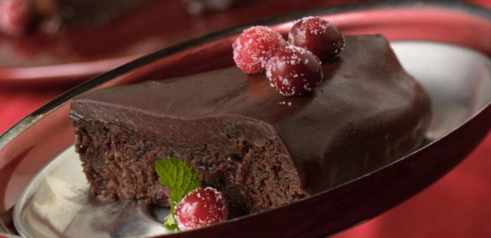 Outrageous Chocolate Cranberry Fudge Cake recipe