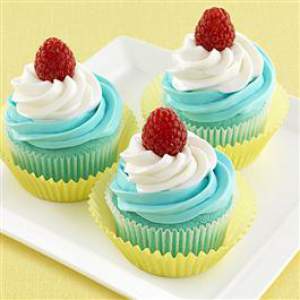 Blue Raspberry Swirled Cupcakes