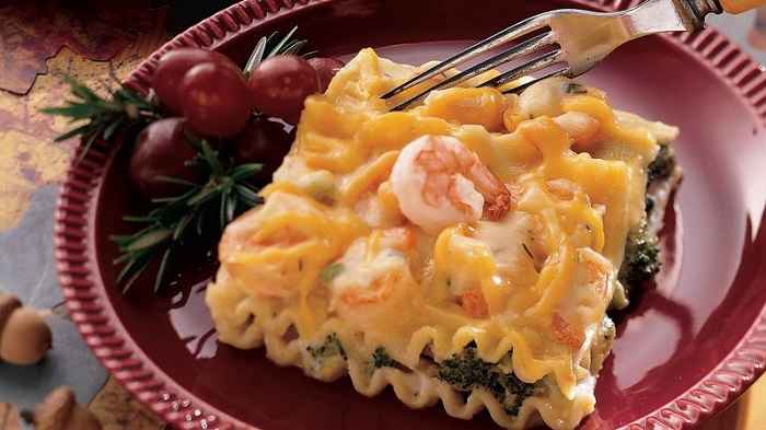 Broccoli-shrimp Lasagna
