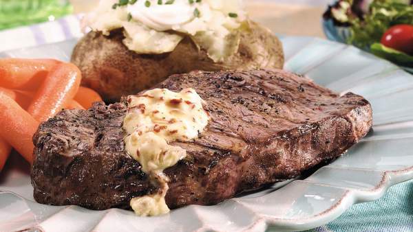 Grilled Steaks with Chipotle Butter