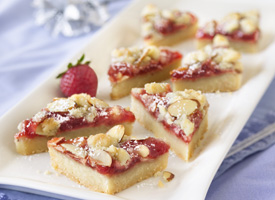 Strawberry-Almond Paste Shortbread Bars recipe