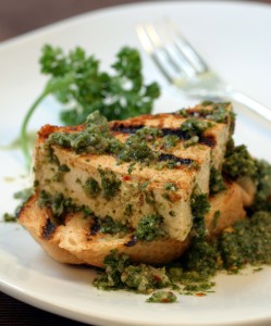 Grilled Tofu with Chimichurri Sauce