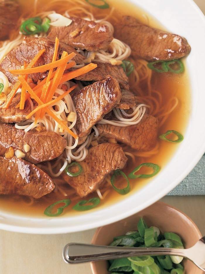 Ginger Beef and Noodle Bowls recipe