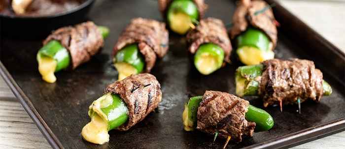Sirloin Wrapped Jalapeno Poppers