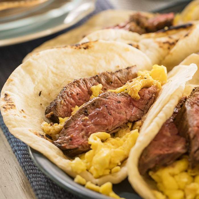 Steak Fajita Breakfast Tacos Recipe