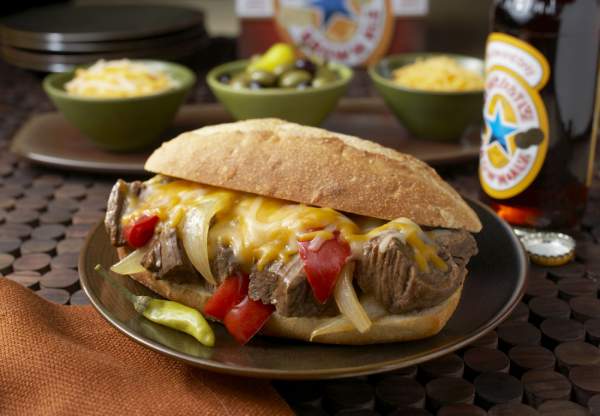 Sweet Onion and Pepper Beef Sandwiches