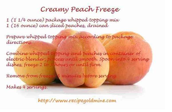 Creamy Peach Freeze