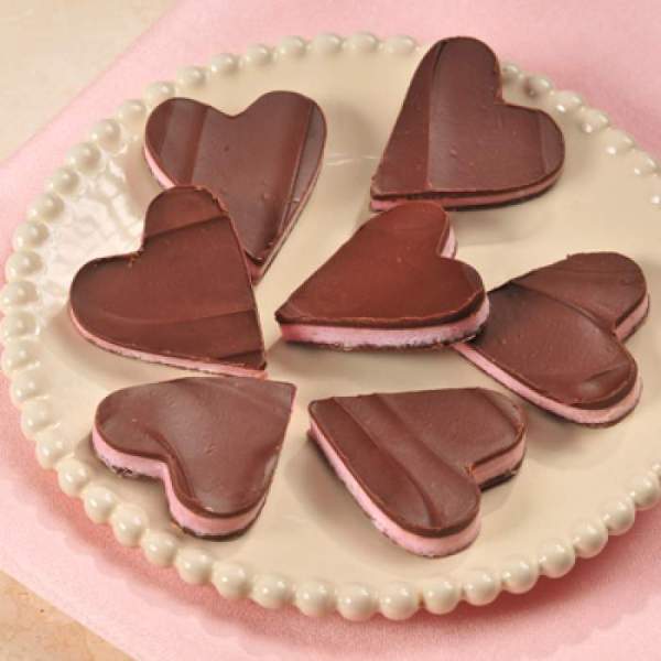 Fancy Chocolate Mint Hearts