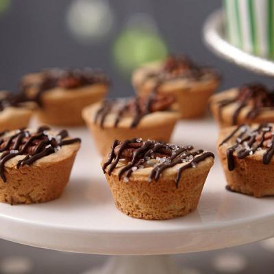 Salted Turtle Cookie Cups