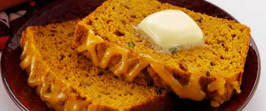 Indian-Spiced Pumpkin Bread with Wisconsin Colby