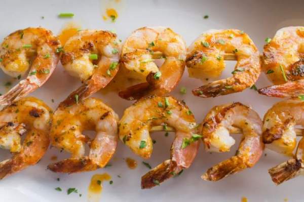 Garlic-Buttered Grilled Shrimp