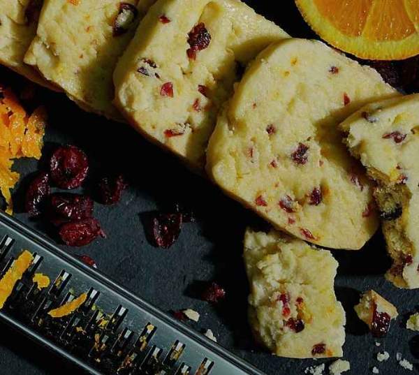 Cranberry Orange Shortbread Cookies recipe